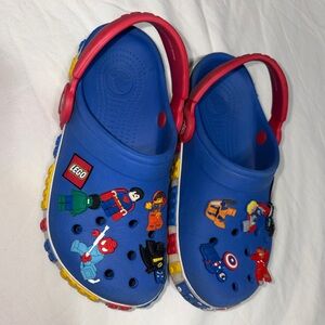 Lego Blue Kids Character Clog Sandals with Red Straps